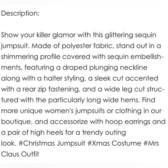 Elegant Gold Sequin Halter Jumpsuit - Picture 3 of 4